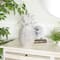 Silver Polystone Glam Pineapple Sculpture, 12" x 6" x 6"